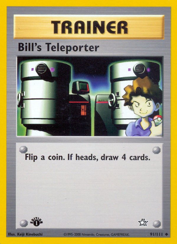 Bill's Teleporter (91/111) [Neo Genesis 1st Edition] - Dark Crystal Cards