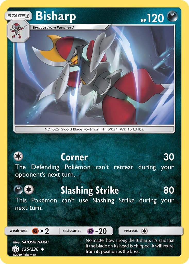 Bisharp (135/236) [Sun & Moon: Cosmic Eclipse] - Dark Crystal Cards