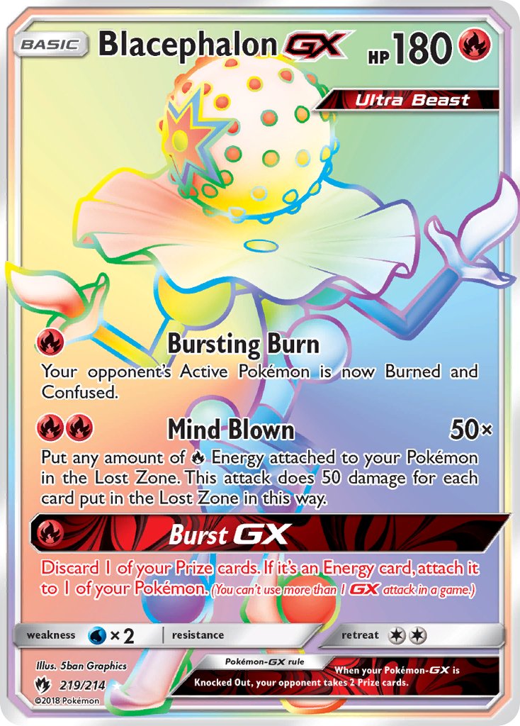 Blacephalon GX (219/214) [Sun & Moon: Lost Thunder] - Dark Crystal Cards