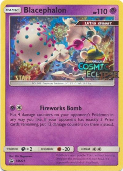 Blacephalon (SM221) (Staff Prerelease Promo) [Sun & Moon: Black Star Promos] - Dark Crystal Cards