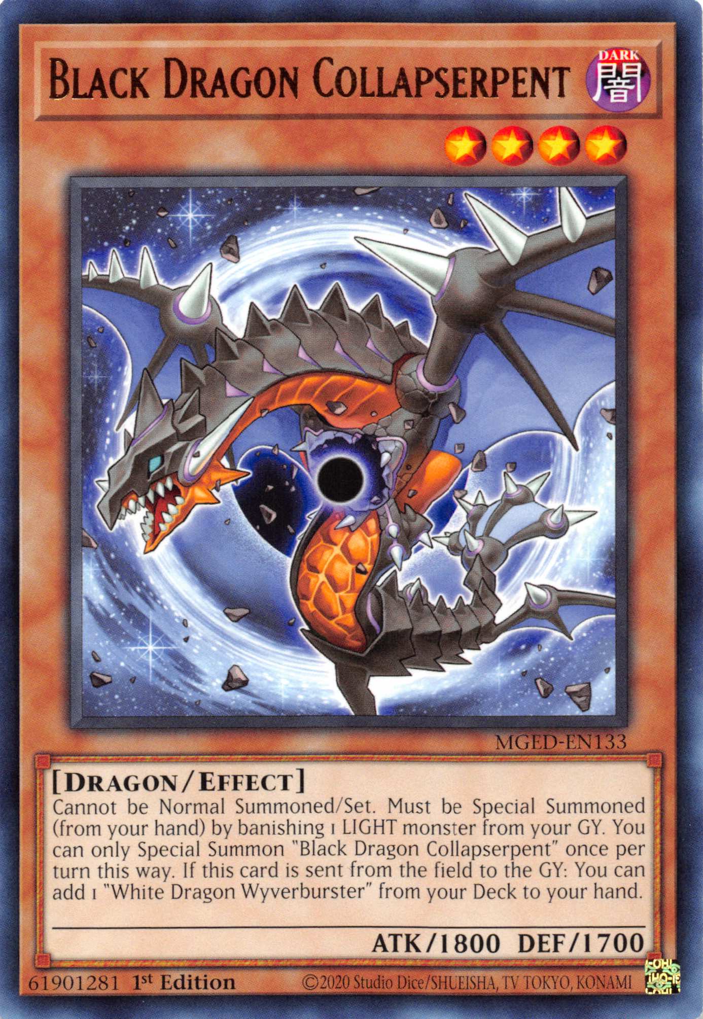 Black Dragon Collapserpent [MGED - EN133] Rare - Dark Crystal Cards