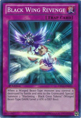 Black Wing Revenge [DRLG - EN031] Super Rare - Dark Crystal Cards