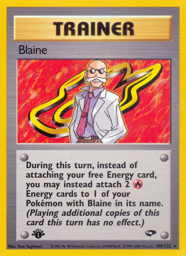 Blaine (100/132) [Gym Challenge 1st Edition] - Dark Crystal Cards