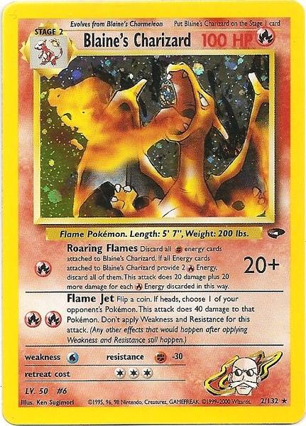 Blaine's Charizard (2/132) [Gym Challenge Unlimited] - Dark Crystal Cards