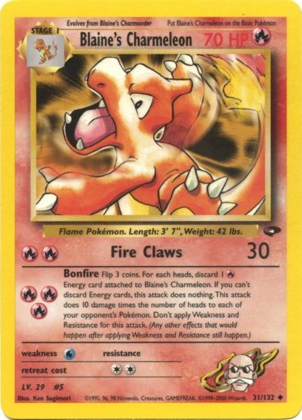 Blaine's Charmeleon (31/132) [Gym Challenge Unlimited] - Dark Crystal Cards