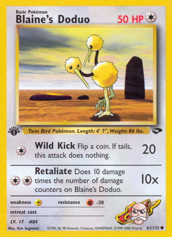 Blaine's Doduo (61/132) [Gym Challenge 1st Edition] - Dark Crystal Cards