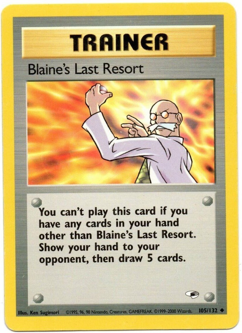 Blaine's Last Resort (105/132) [Gym Heroes Unlimited] - Dark Crystal Cards