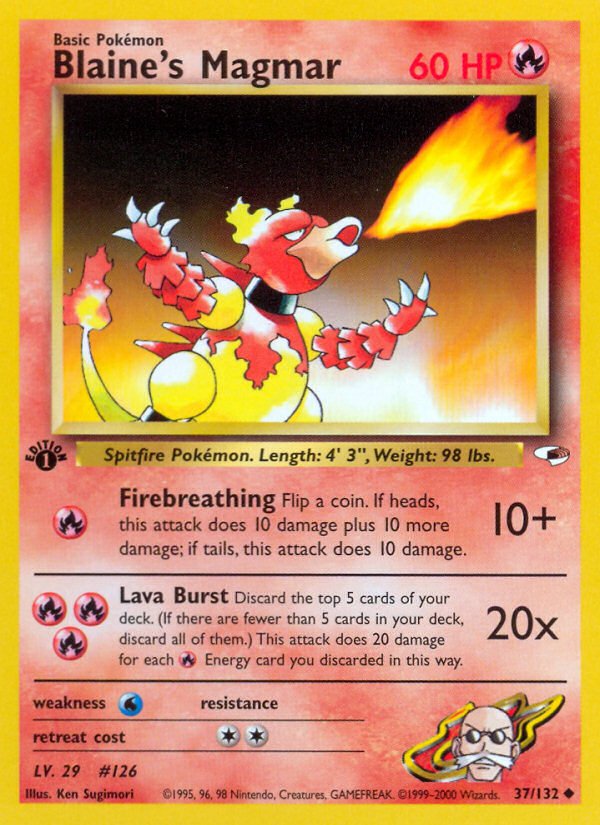 Blaine's Magmar (37/132) [Gym Heroes 1st Edition] - Dark Crystal Cards