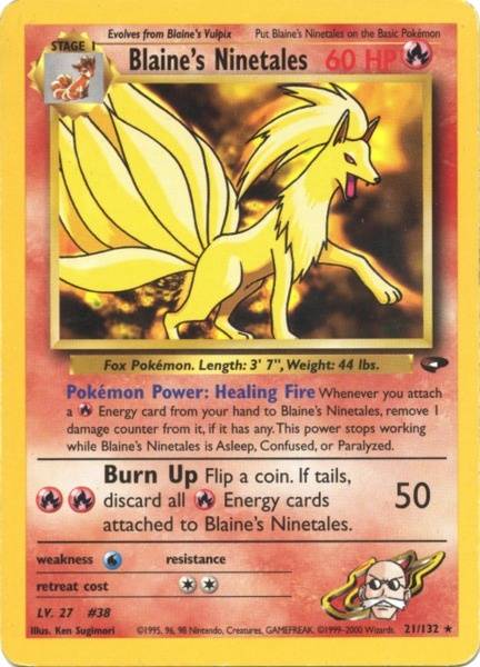 Blaine's Ninetales (21/132) [Gym Challenge Unlimited] - Dark Crystal Cards