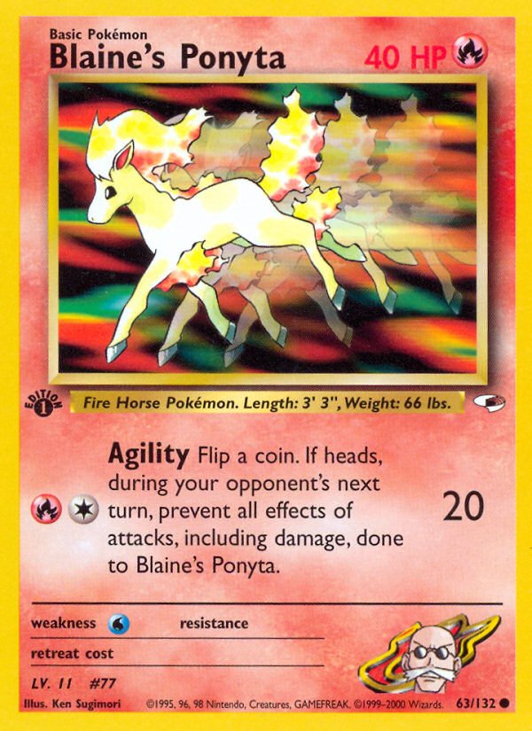 Blaine's Ponyta (63/132) [Gym Heroes 1st Edition] - Dark Crystal Cards