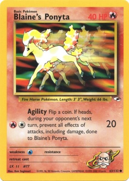 Blaine's Ponyta (63/132) [Gym Heroes Unlimited] - Dark Crystal Cards