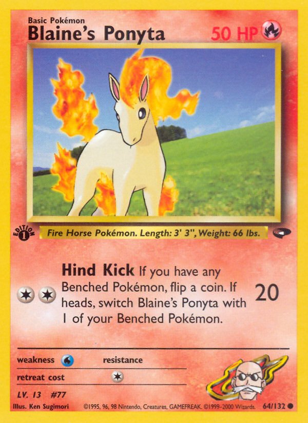 Blaine's Ponyta (64/132) [Gym Challenge 1st Edition] - Dark Crystal Cards