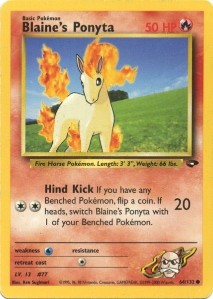 Blaine's Ponyta (64/132) [Gym Challenge Unlimited] - Dark Crystal Cards