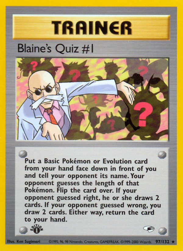 Blaine's Quiz #1 (97/132) [Gym Heroes 1st Edition] - Dark Crystal Cards