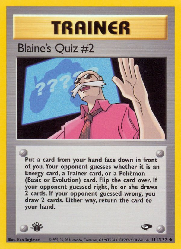 Blaine's Quiz #2 (111/132) [Gym Challenge 1st Edition] - Dark Crystal Cards