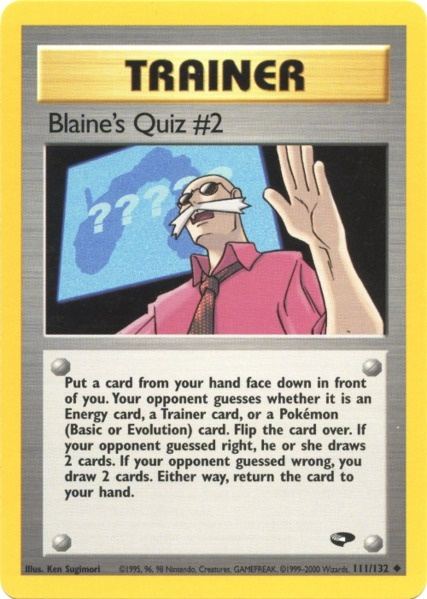 Blaine's Quiz #2 (111/132) [Gym Challenge Unlimited] - Dark Crystal Cards