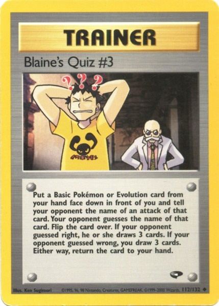 Blaine's Quiz #3 (112/132) [Gym Challenge Unlimited] - Dark Crystal Cards