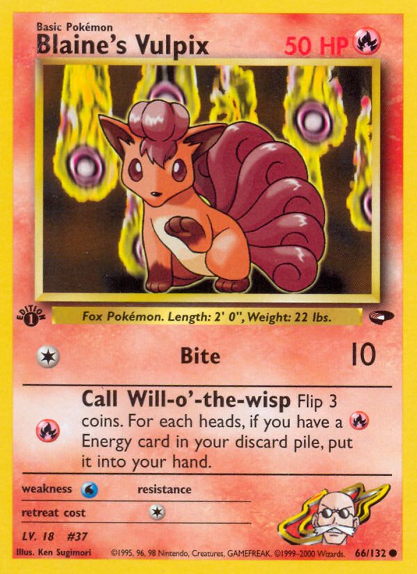 Blaine's Vulpix (66/132) [Gym Challenge 1st Edition] - Dark Crystal Cards