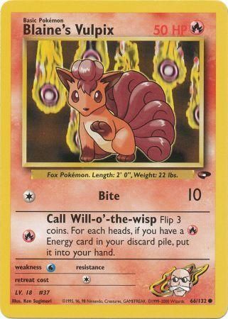 Blaine's Vulpix (66/132) [Gym Challenge Unlimited] - Dark Crystal Cards