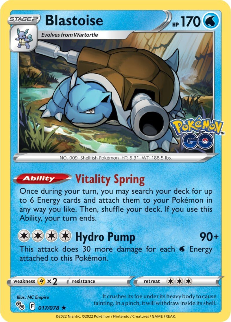 Blastoise (017/078) [Pokémon GO] - Dark Crystal Cards