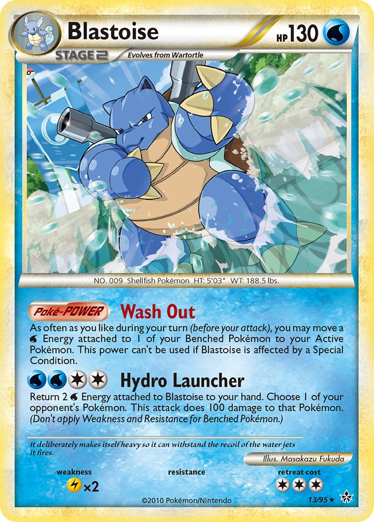 Blastoise (13/95) [HeartGold & SoulSilver: Unleashed] - Dark Crystal Cards