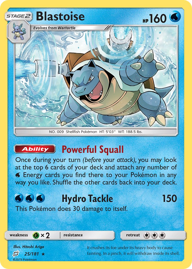 Blastoise (25/181) [Sun & Moon: Team Up] - Dark Crystal Cards