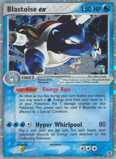 Blastoise ex (104/112) [EX: FireRed & LeafGreen] - Dark Crystal Cards