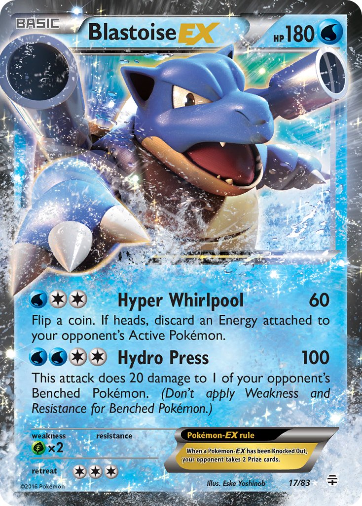 Blastoise EX (17/83) [XY: Generations] - Dark Crystal Cards