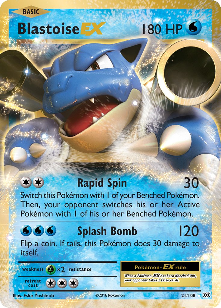 Blastoise EX (21/108) [XY: Evolutions] - Dark Crystal Cards