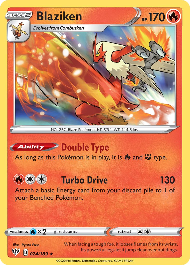 Blaziken (024/189) [Sword & Shield: Darkness Ablaze] - Dark Crystal Cards