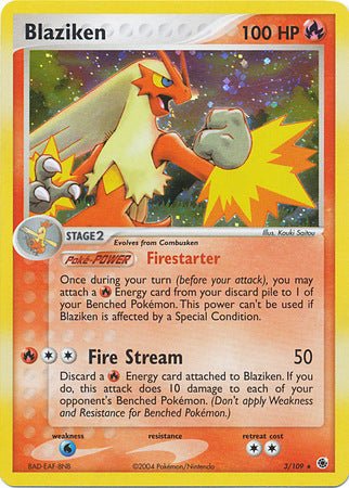 Blaziken (3/109) (Cosmos Holo) [EX: Battle Stadium] - Dark Crystal Cards