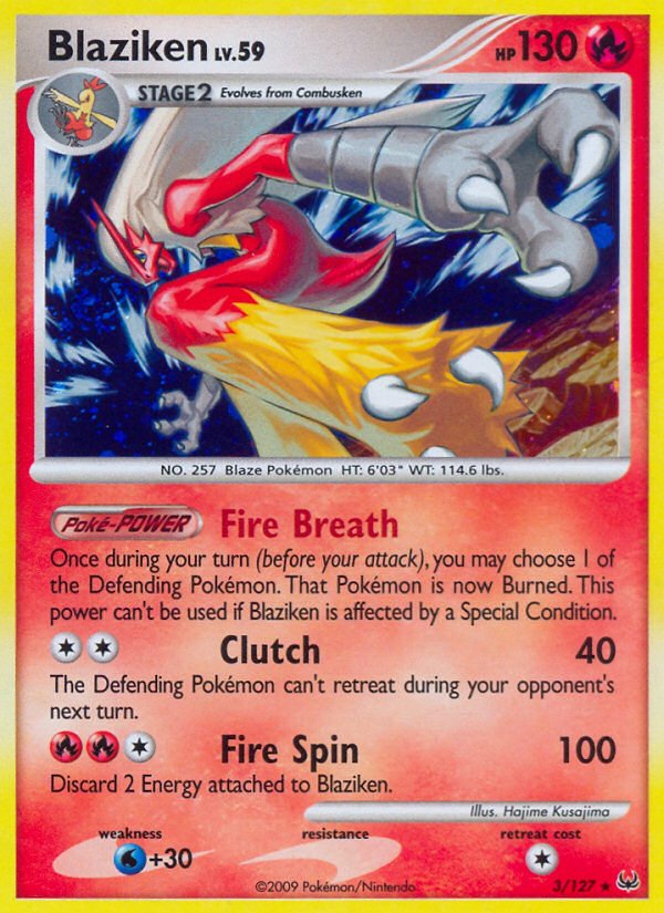 Blaziken (3/127) [Platinum: Base Set] - Dark Crystal Cards