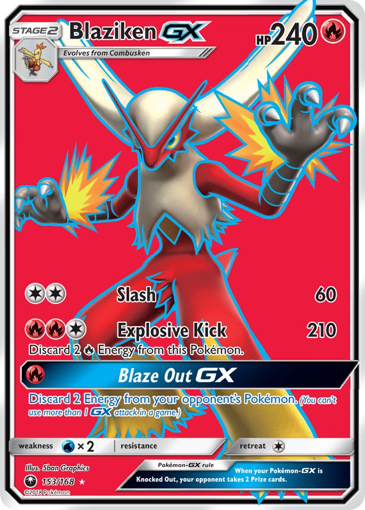 Blaziken GX (153/168) [Sun & Moon: Celestial Storm] - Dark Crystal Cards