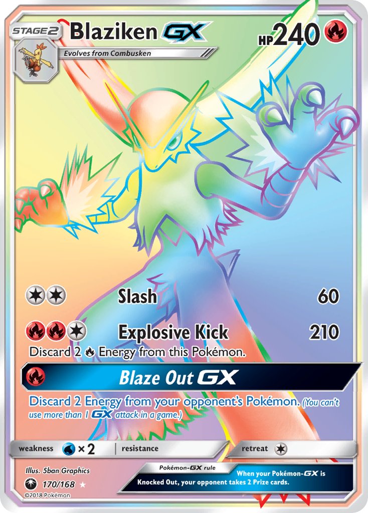 Blaziken GX (170/168) [Sun & Moon: Celestial Storm] - Dark Crystal Cards