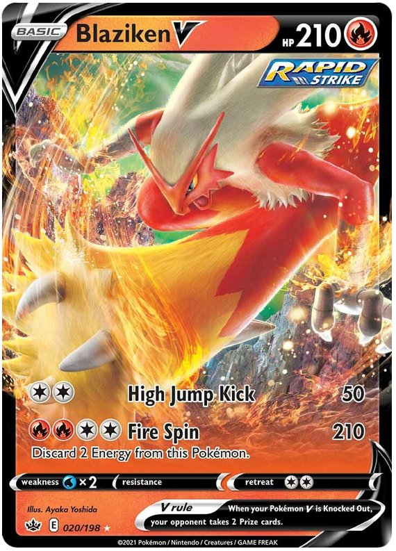 Blaziken V (020/198) [Sword & Shield: Chilling Reign] - Dark Crystal Cards