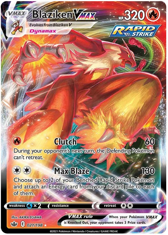 Blaziken VMAX (021/198) [Sword & Shield: Chilling Reign] - Dark Crystal Cards