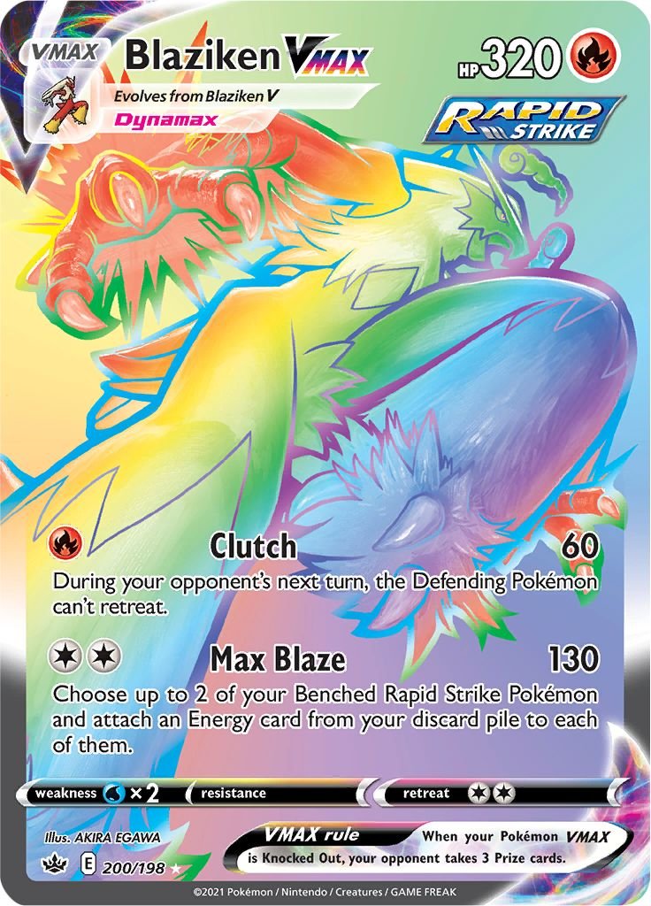 Blaziken VMAX (200/198) [Sword & Shield: Chilling Reign] - Dark Crystal Cards