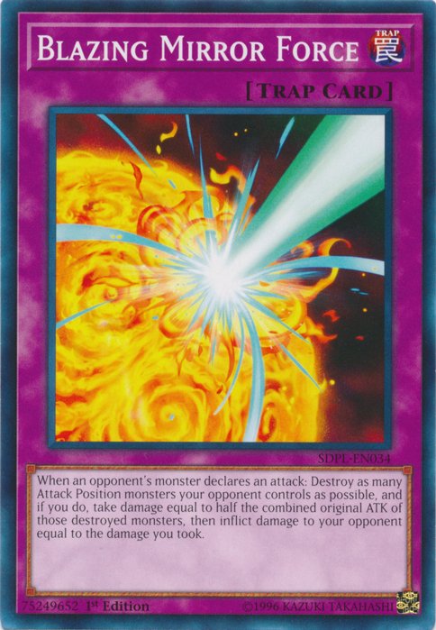 Blazing Mirror Force [SDPL - EN034] Common - Dark Crystal Cards