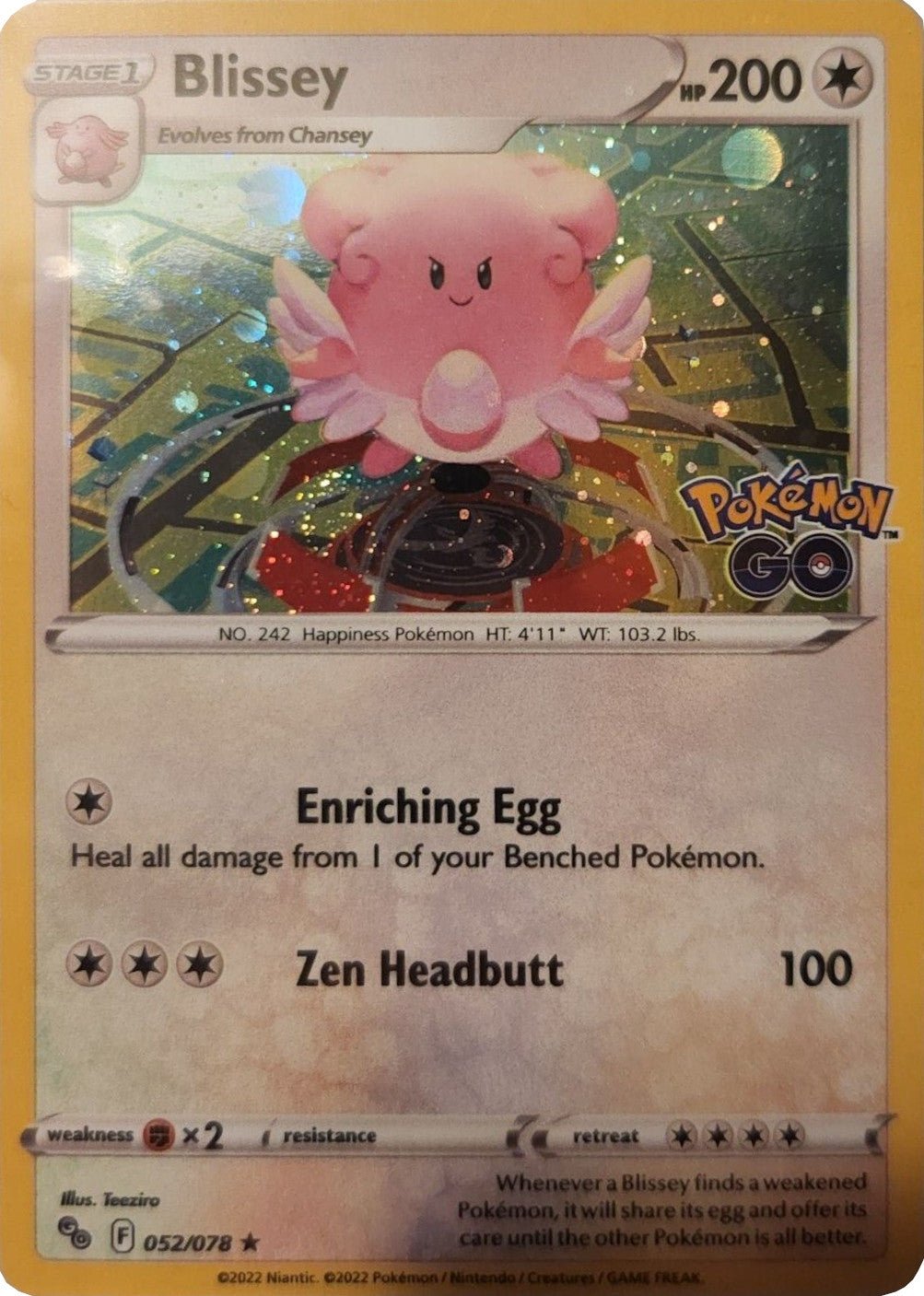 Blissey (052/078) (Cosmos Holo) [Pokémon GO] - Dark Crystal Cards