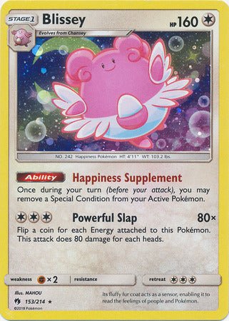 Blissey (153/214) (Cosmos Holo) [Sun & Moon: Lost Thunder] - Dark Crystal Cards