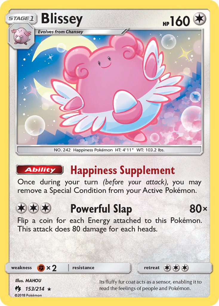 Blissey (153/214) [Sun & Moon: Lost Thunder] - Dark Crystal Cards