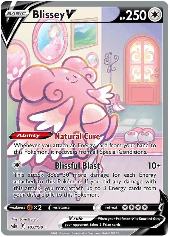 Blissey V (183/198) [Sword & Shield: Chilling Reign] - Dark Crystal Cards