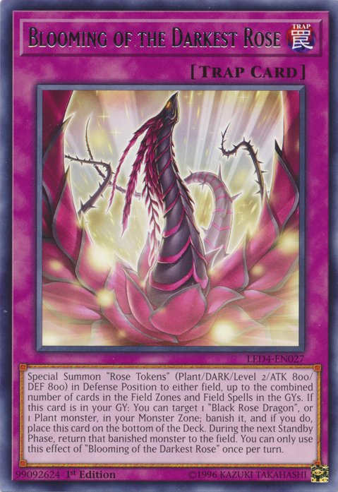 Blooming of the Darkest Rose [LED4 - EN027] Rare - Dark Crystal Cards