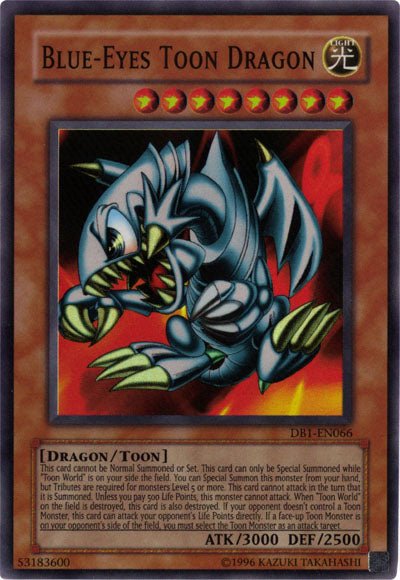Blue - Eyes Toon Dragon [DB1 - EN066] Super Rare - Dark Crystal Cards