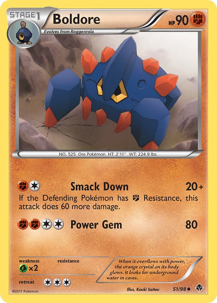 Boldore (51/98) (Cracked Ice Holo) (Blister Exclusive) [Black & White: Emerging Powers] - Dark Crystal Cards