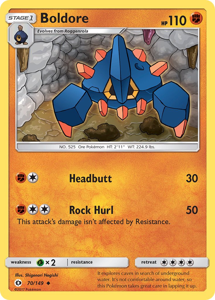 Boldore (70/149) [Sun & Moon: Base Set] - Dark Crystal Cards