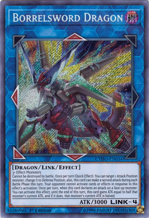 Borrelsword Dragon [CYHO - EN034] Secret Rare - Dark Crystal Cards