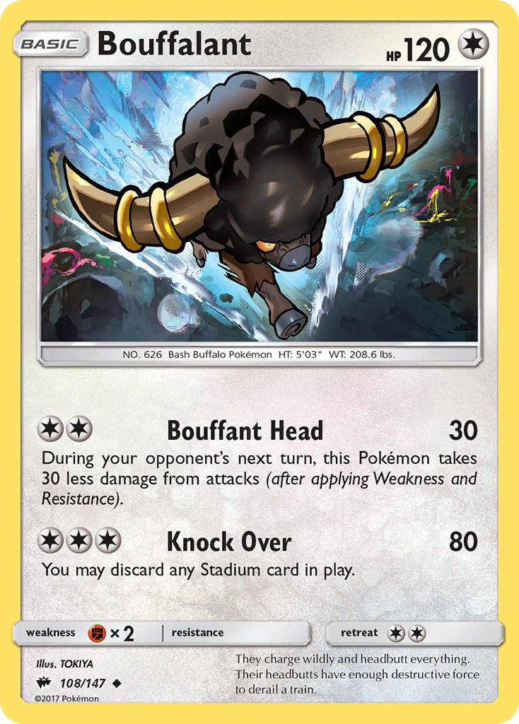 Bouffalant (108/147) [Sun & Moon: Burning Shadows] - Dark Crystal Cards