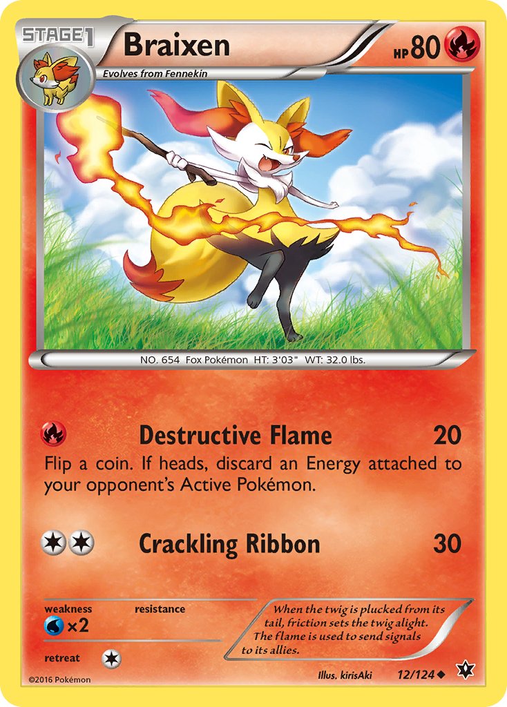 Braixen (12/124) [XY: Fates Collide] - Dark Crystal Cards