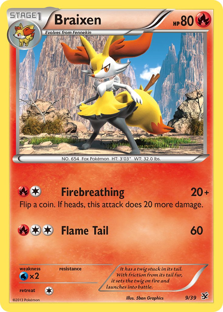 Braixen (9/39) [XY: Kalos Starter Set] - Dark Crystal Cards